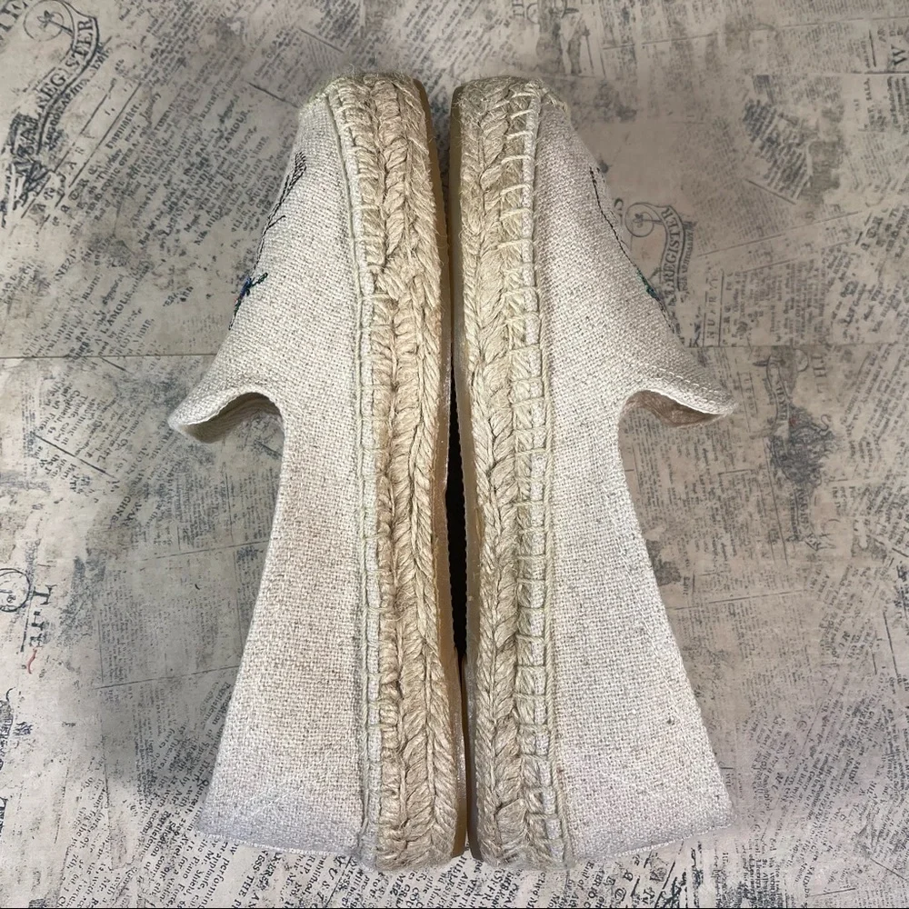 Soludos Espadrille Flat with embroiled cat